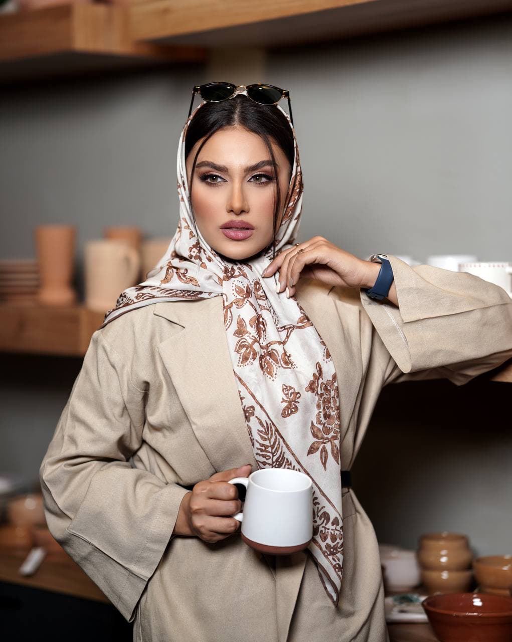 روسری حریر ایتالیایی ۰۱۷۷۵ — تصویر ۳