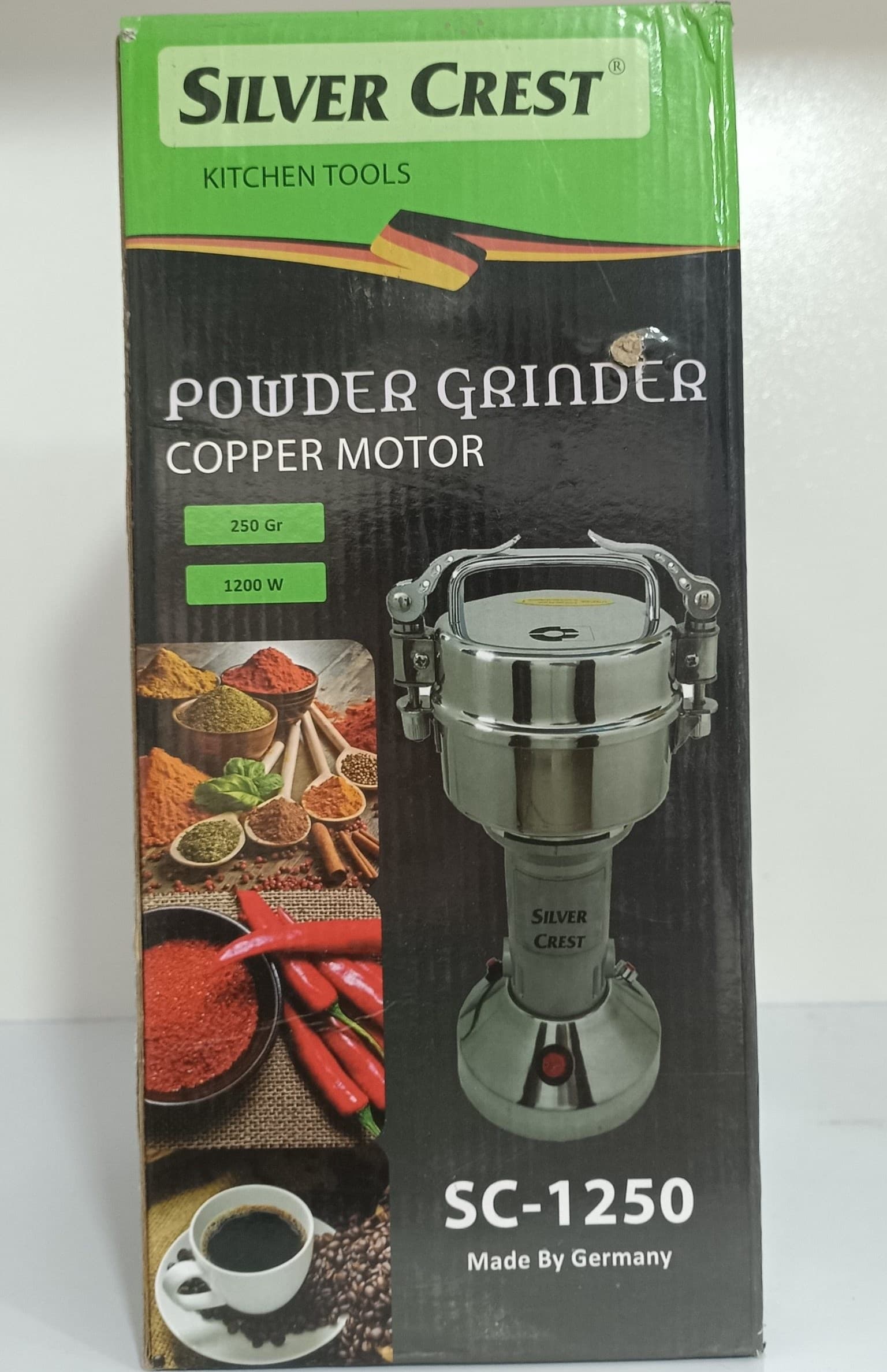 آسیاب صنعتی سیلور کرست مدل SC-1250 ظرفیت ۲۵۰ گرم ۱۲۰۰ وات
