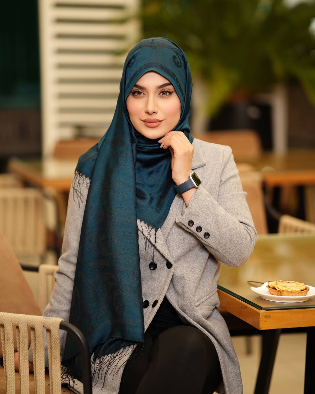 شال ابریشم ژاکارد الیاف بامبو ۰۱۷۶۵ — تصویر ۲