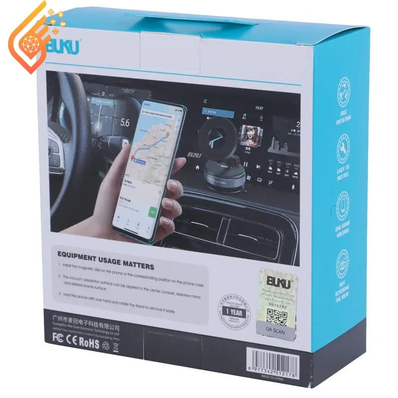 هولدر گوشی موبایل شیشه و داشبوردی بوکو مدل BUKU BH-124 — تصویر ۶
