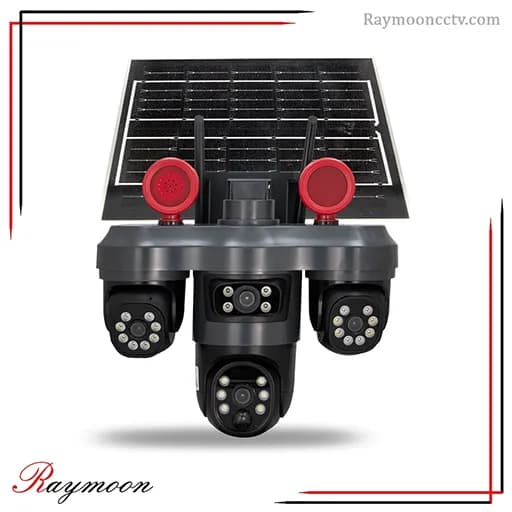 دوربین پنل خورشیدی سیم کارتی 3 لنز 3 موتور V380 مدل VTS68