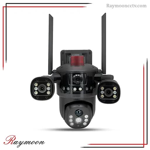 دوربین مینی اسپید دام سولار سیم کارتی سه لنز v380 مدل T64-4G — تصویر ۲