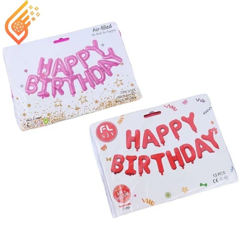 بادکنک فویلی 13 تکه 16 اینچ Happy Birthday
