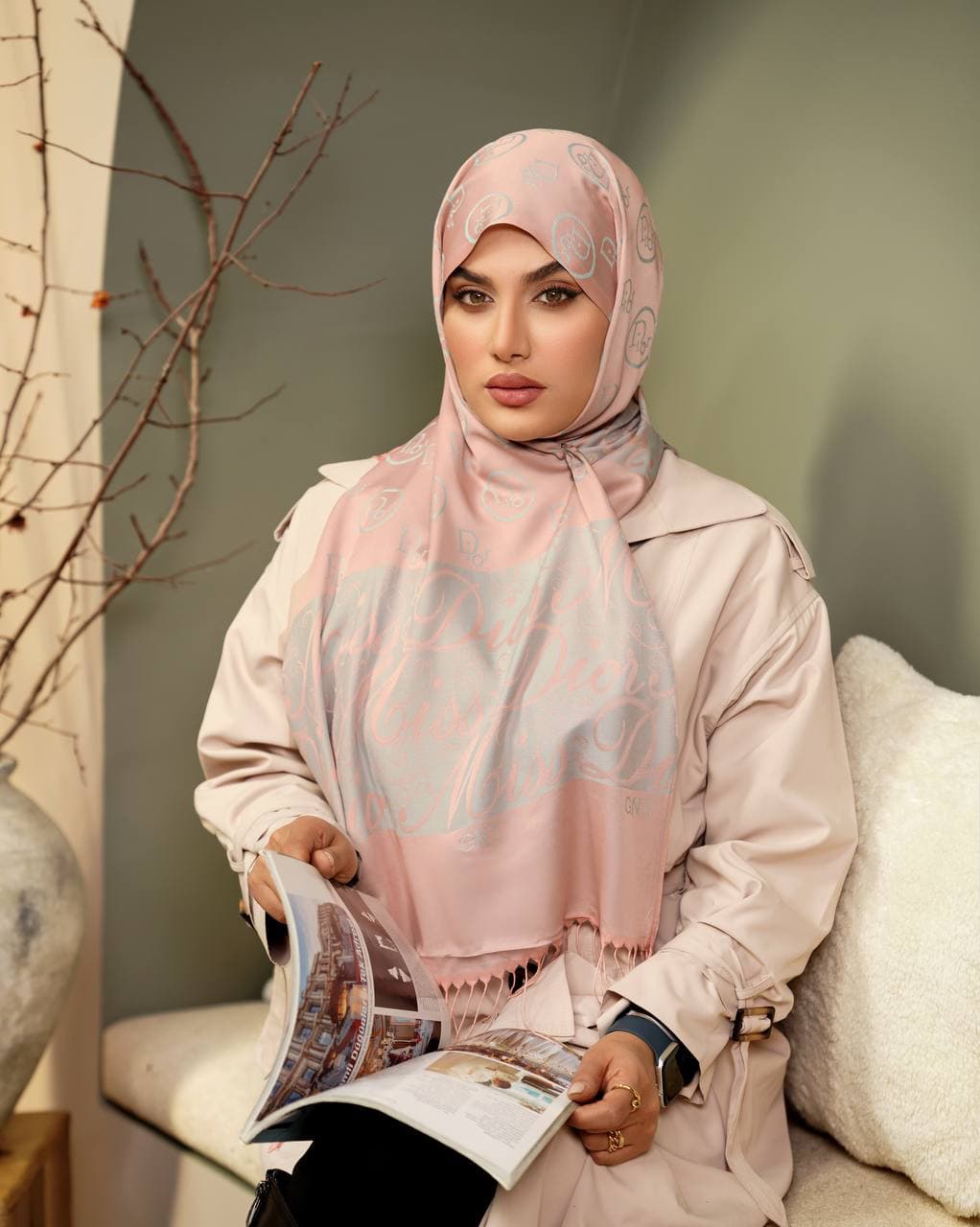 شال ابریشم ژاکارد الیاف بامبو ۰۱۷۴۸ — تصویر ۶