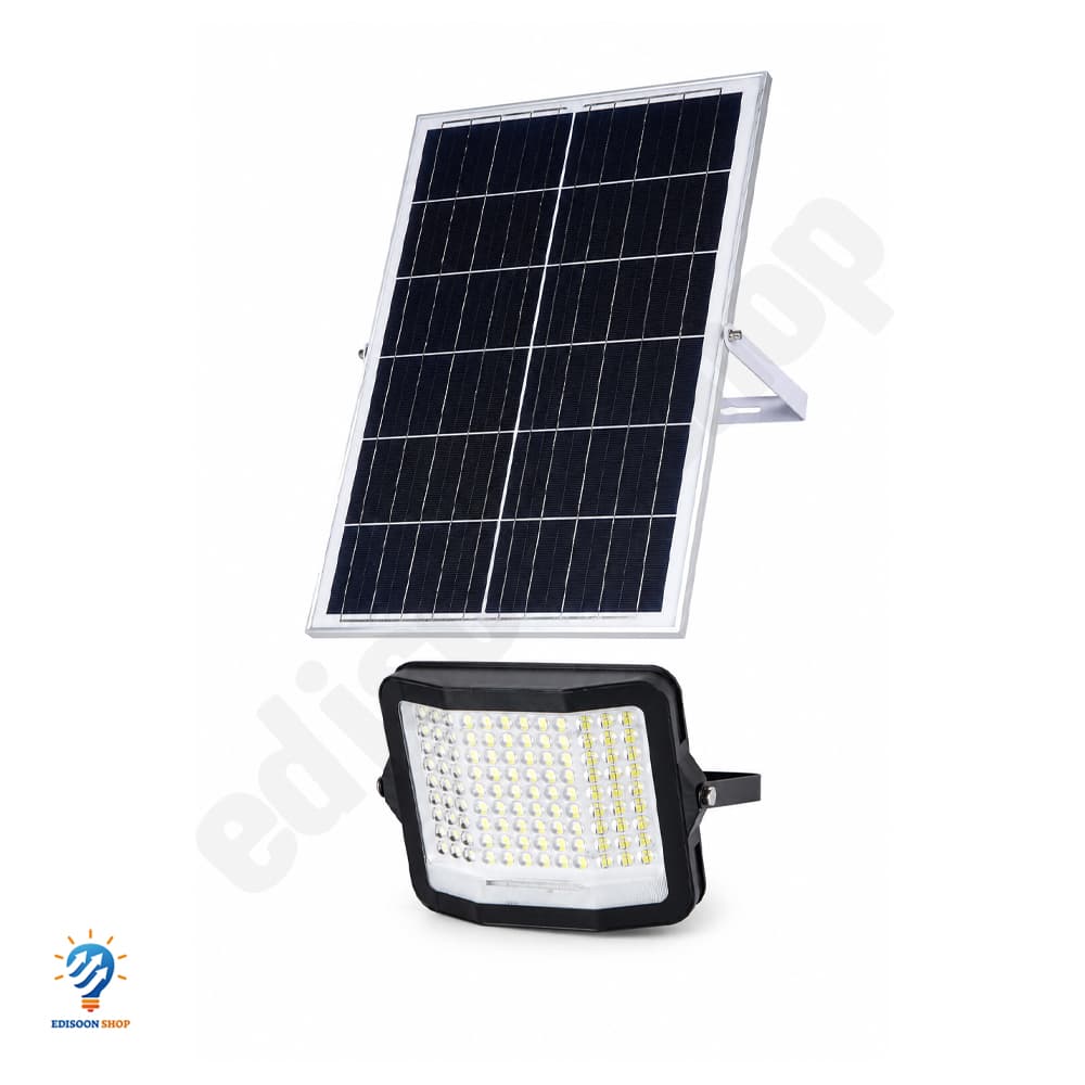 پروژکتور خورشیدی 200 وات LED با پنل خورشیدی و ریموت کنترل