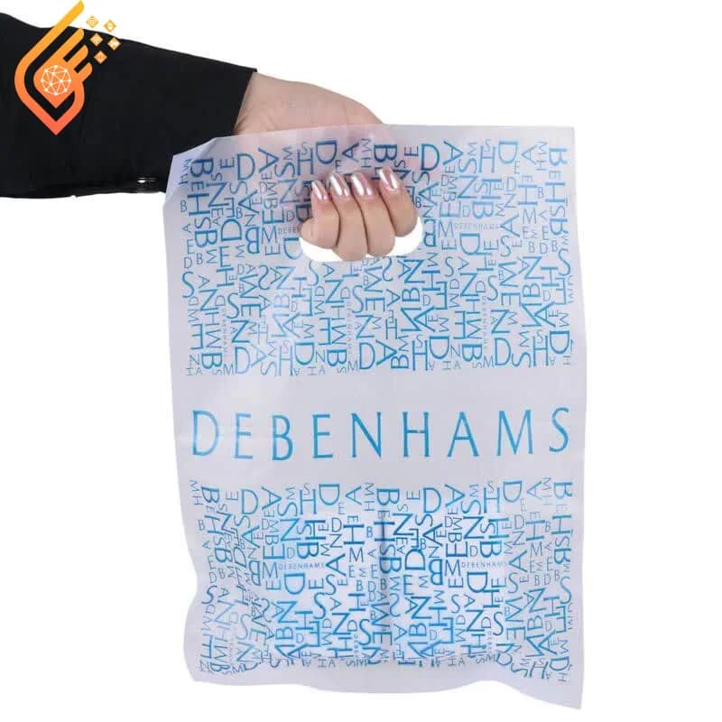 نایلون پایپی دسته دار طرح Debenhams سایز 25*35 سانتی متر بسته 1 کیلویی — تصویر ۲