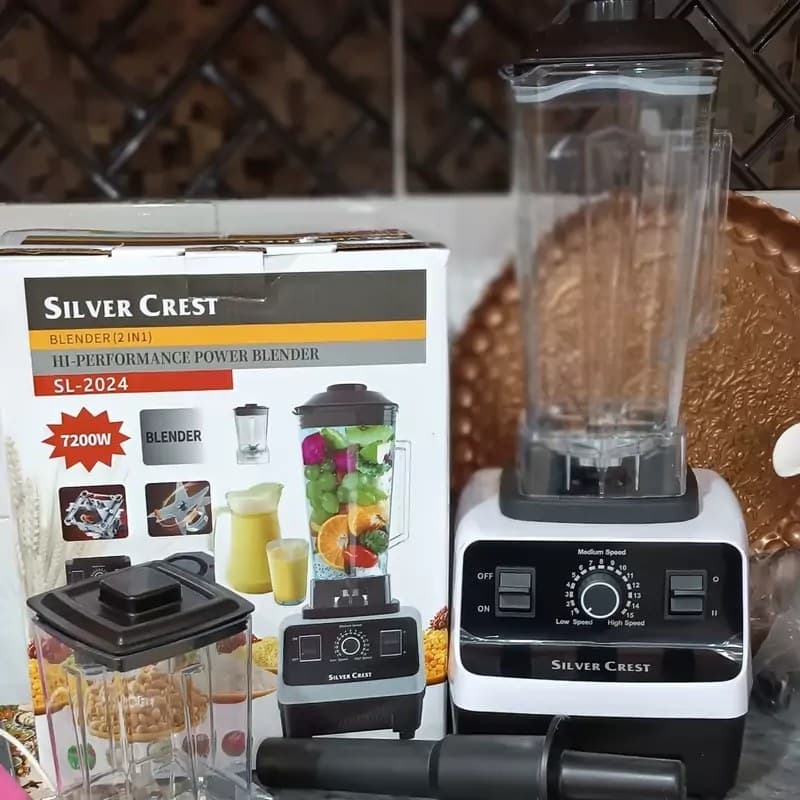 مخلوط کن و آسیاب سیلور کرست مدل SL-2024 توان 7200 وات — تصویر ۲