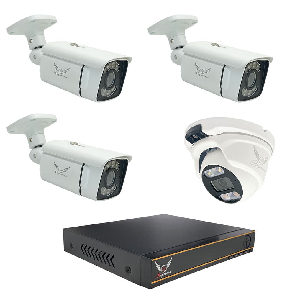 پک دوربین مداربسته 4 کانال 5 مگاپیکسل AHD رایمون مدل RP-CV-5MP-HI1T4C-04