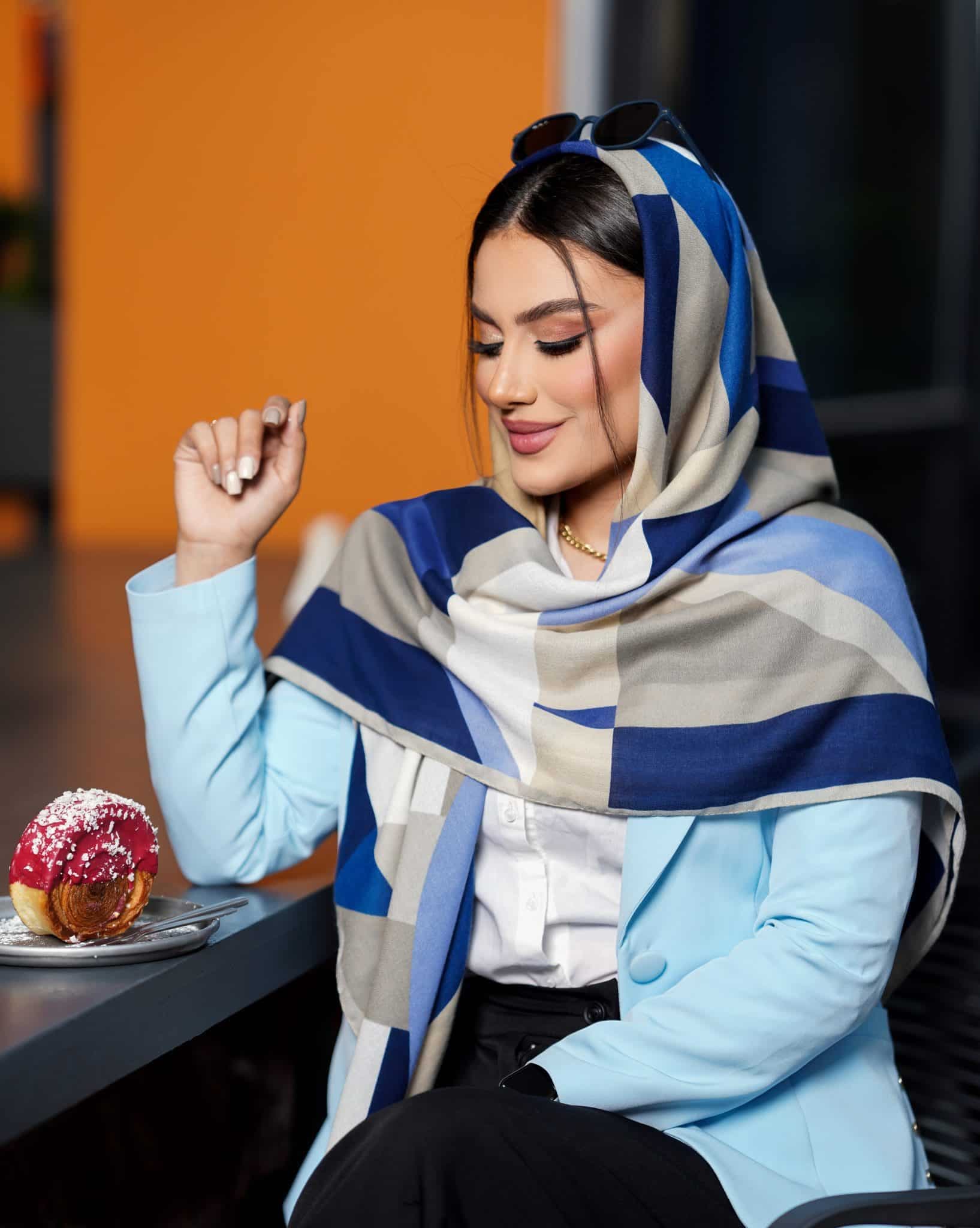 روسری نخی سیا اسکارف ۰۱۴۶۶ — تصویر ۷