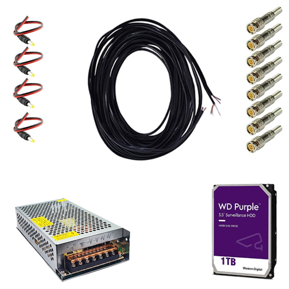 پک دوربین مداربسته 4 کانال 5 مگاپیکسل AHD رایمون مدل RP-CV-5MP-HI1T4C-09 — تصویر ۲