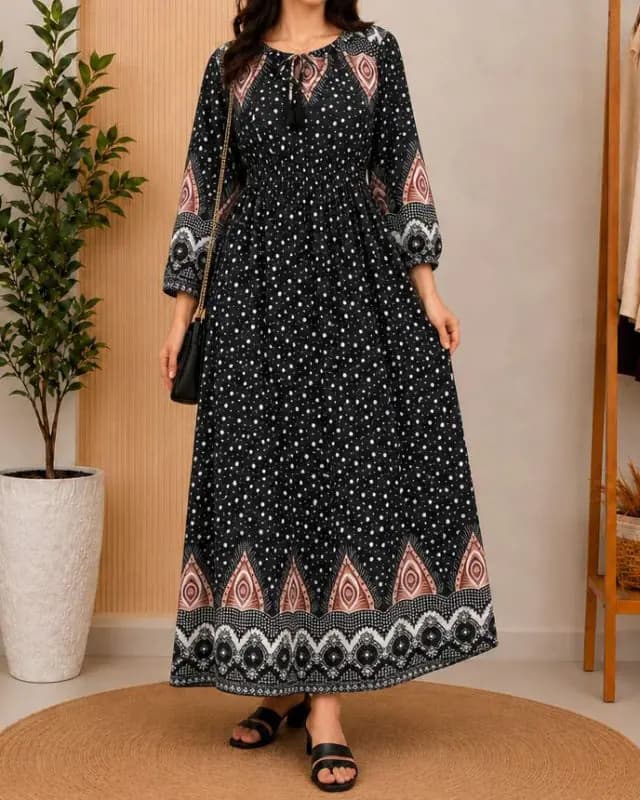 پیراهن زنانه فلور بوگاتی فری سایز مدل آیوا 407637