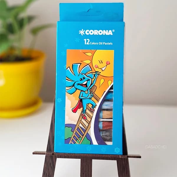 مداد شمعی 12 رنگ کرونا CORONA