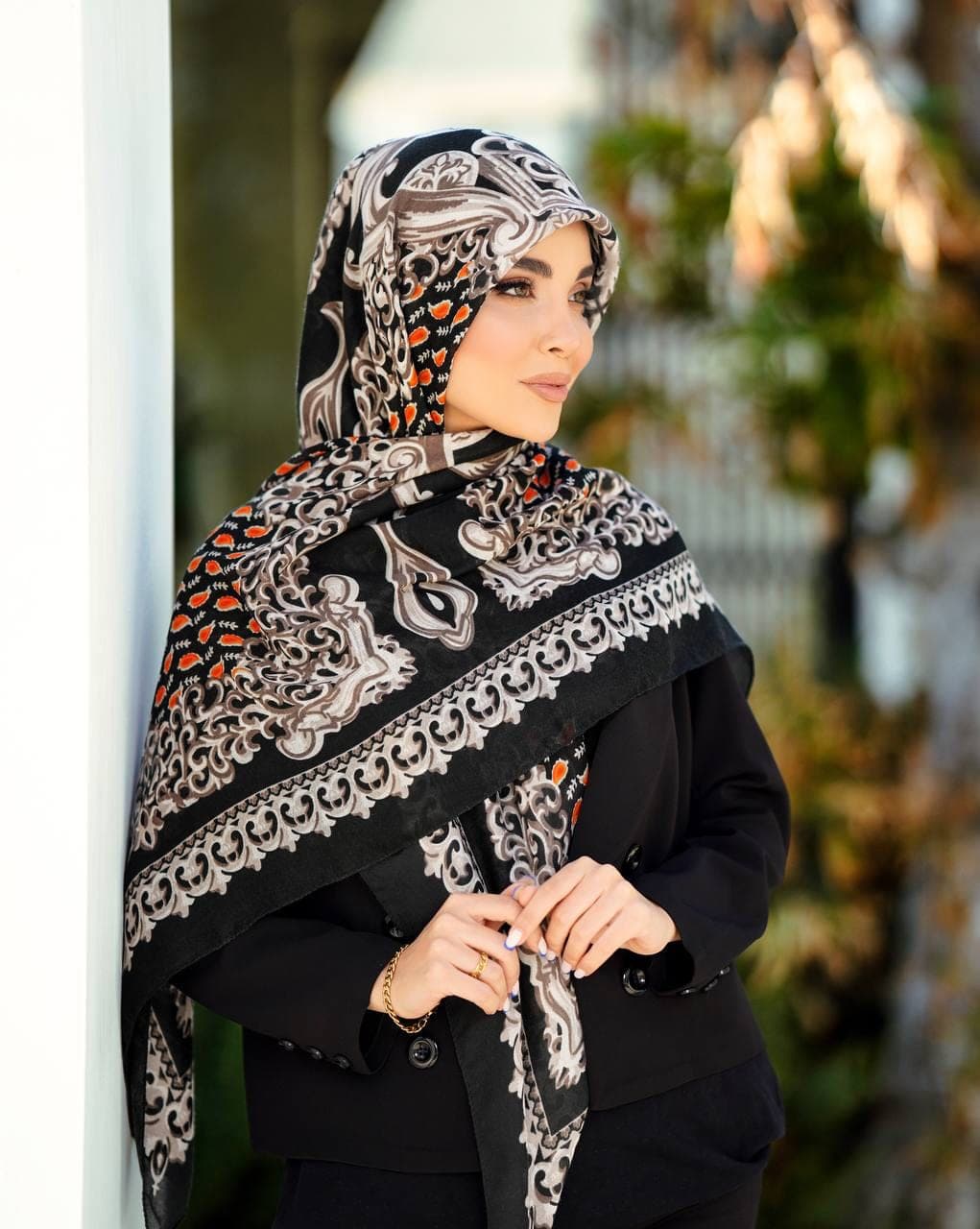 روسری نخی سیا اسکارف ۰۱۰۳۹ — تصویر ۲