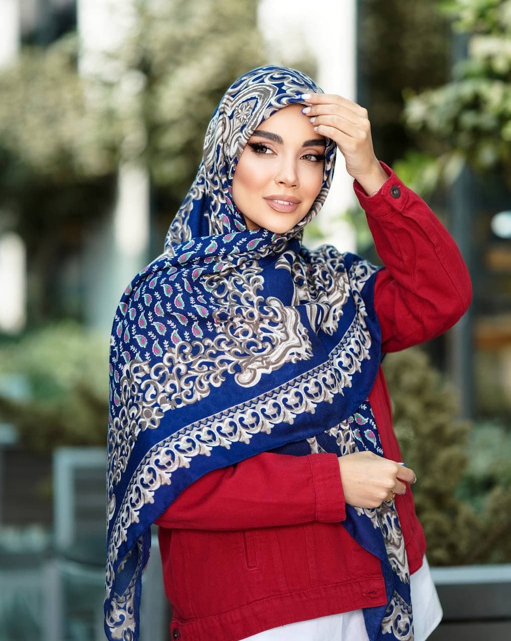 روسری نخی سیا اسکارف ۰۱۰۳۹ — تصویر ۸