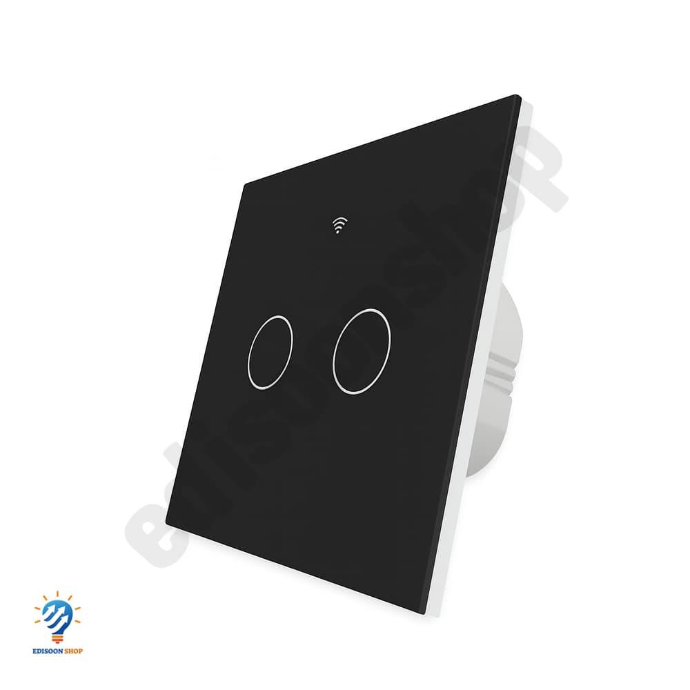 کلید لمسی هوشمند دو پل Moes با WiFi + Bluetooth + RF