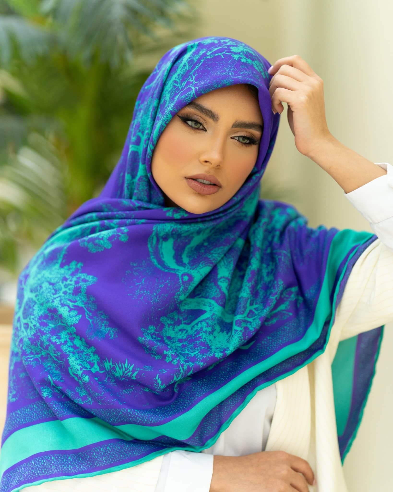 روسری نخی کجراه کشمیر بهاره ۸۴۴