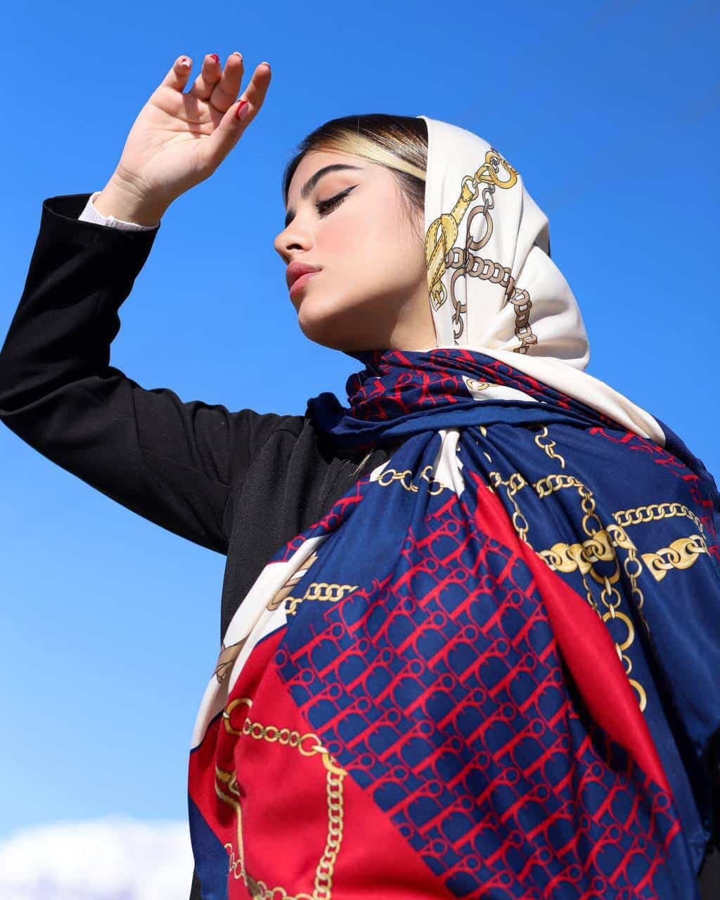 روسری نخی کجراه کشمیر بهاره ۸۴۲ — تصویر ۵