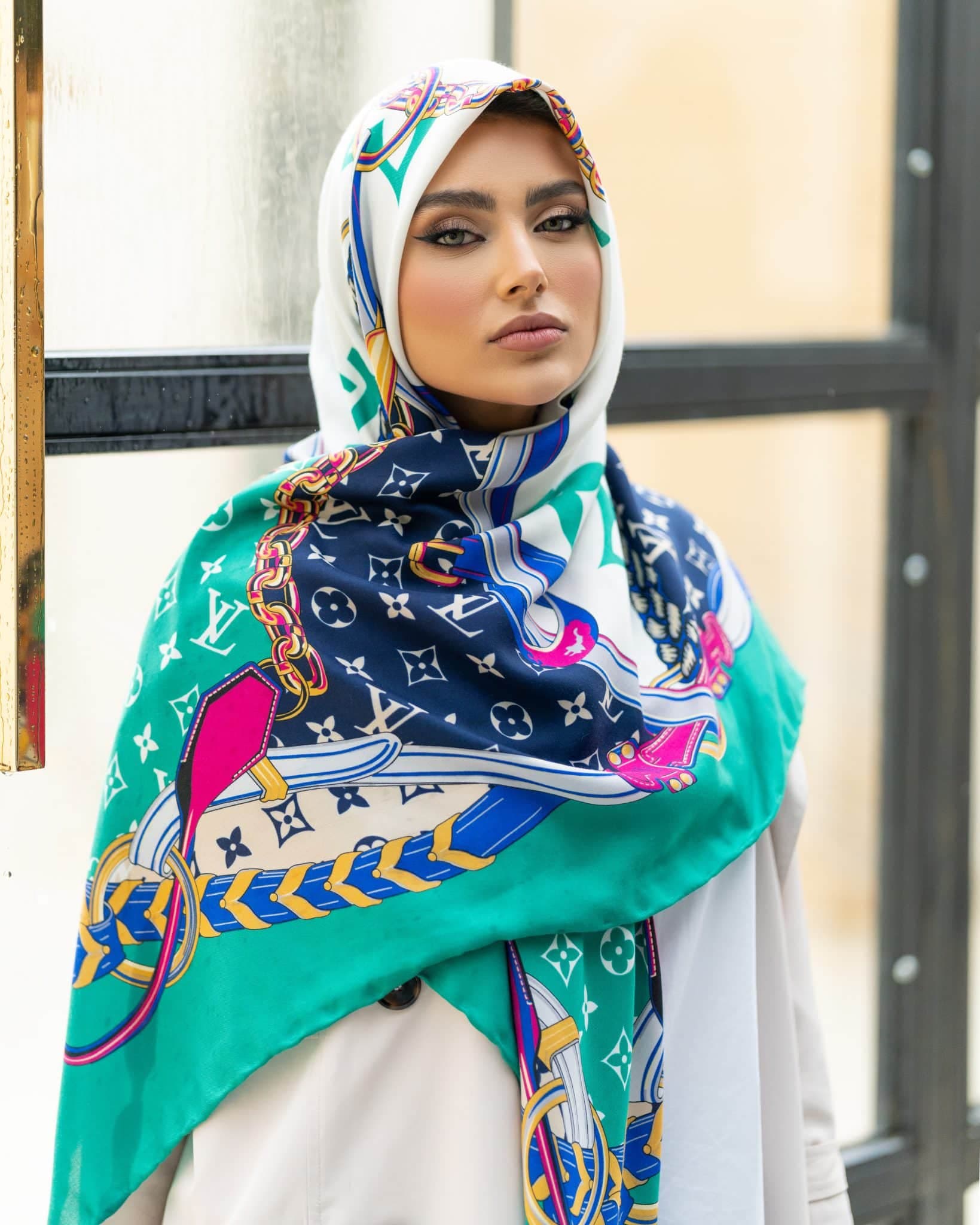 روسری نخی کجراه کشمیر بهاره ۸۴۱