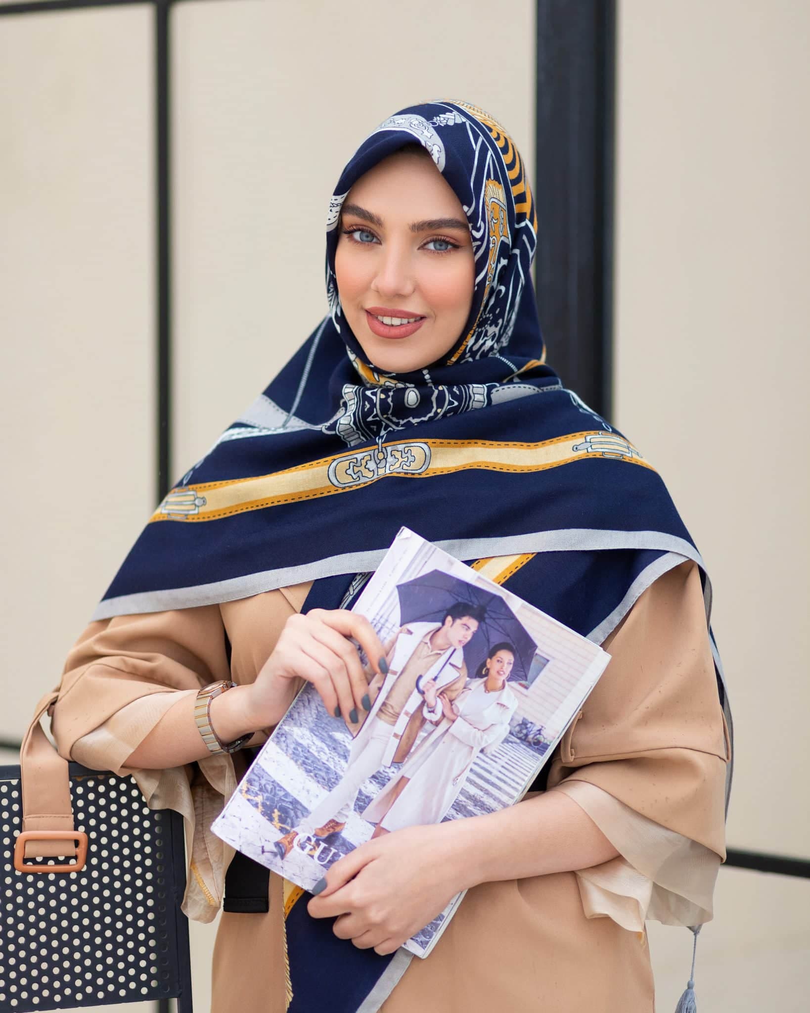 روسری نخی سیا اسکارف ۸۲۸ — تصویر ۷