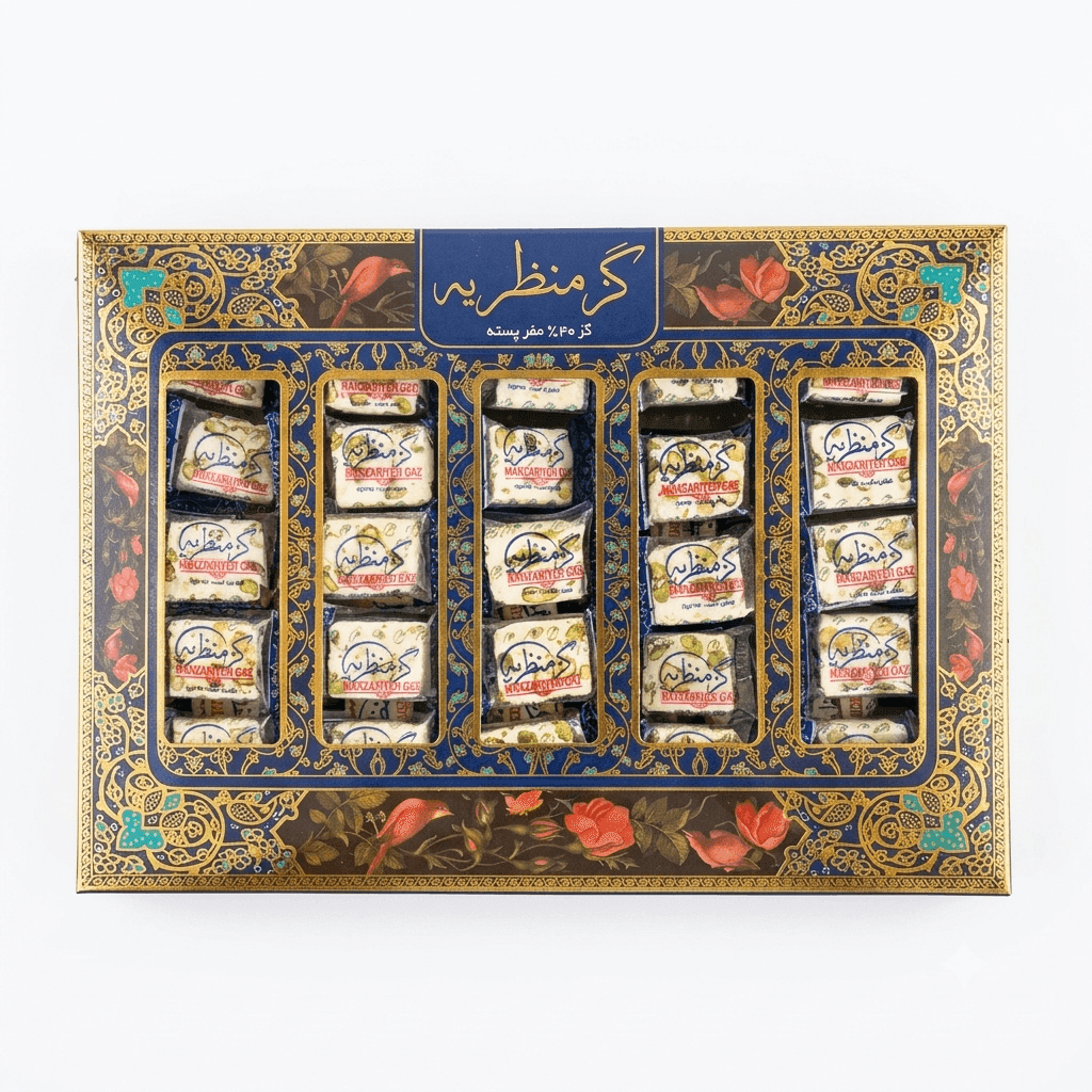 گز لقمه 40% مغز پسته500 گرم