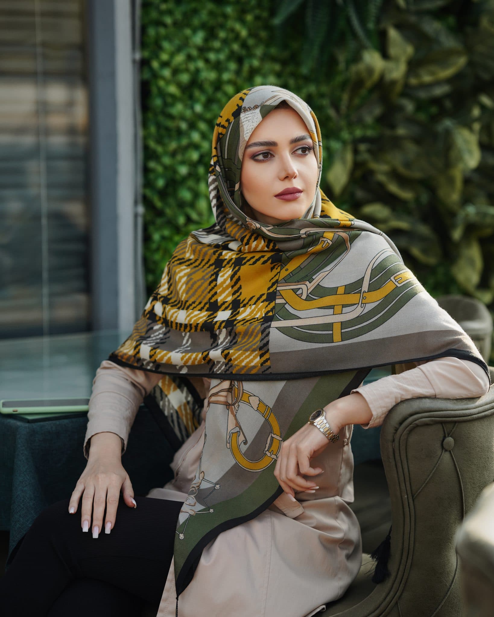روسری نخی سیا اسکارف ۸۱۳ — تصویر ۸