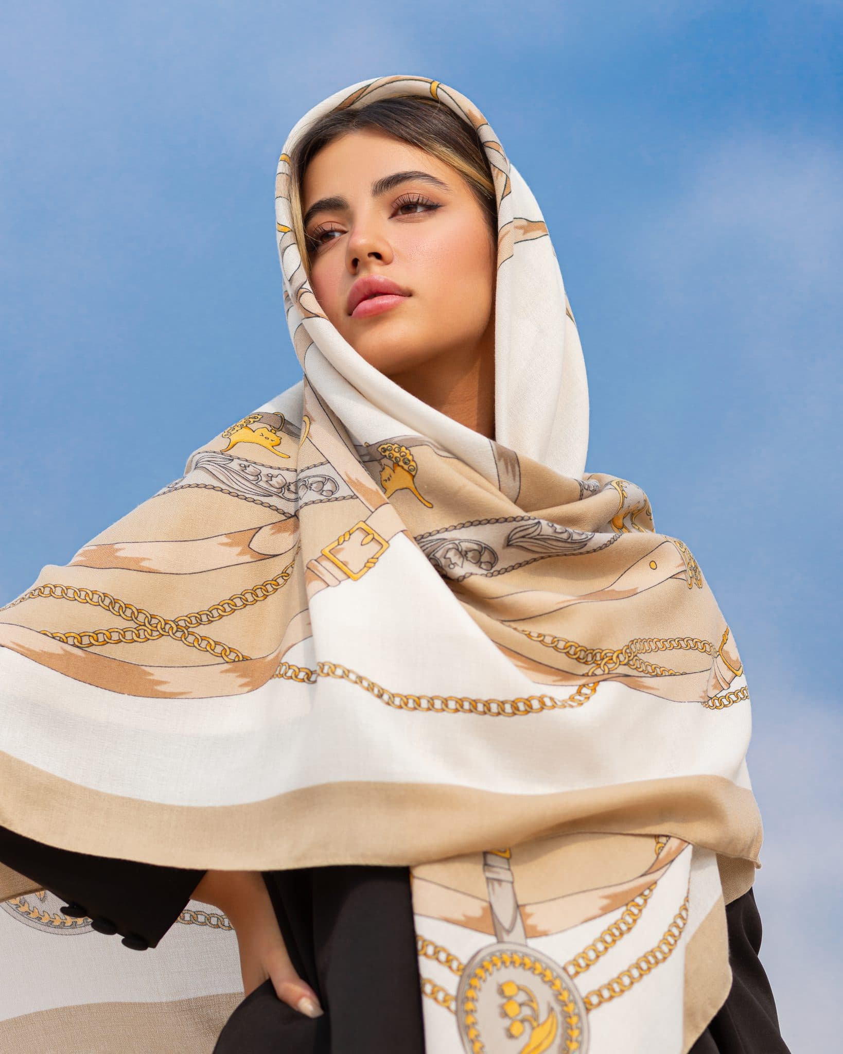 روسری نخی سیا اسکارف ۸۱۲ — تصویر ۵