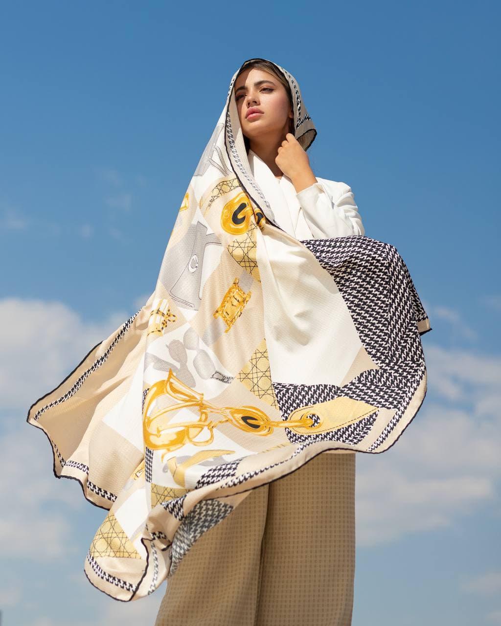 روسری نخی ژاکارد پاییزه ۸۰۵