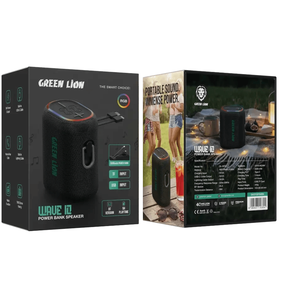اسپیکر Wave 10 و پاوربانک 5000mAh گرین لاین — تصویر ۲