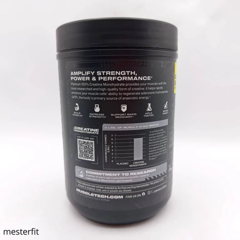 کراتین ماسل تک بلک پلاتینیوم 400 گرم MuscleTech — تصویر ۳