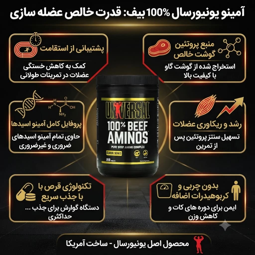 آمینو بیف یونیورسال 200 عددی Universal Beef — تصویر ۳