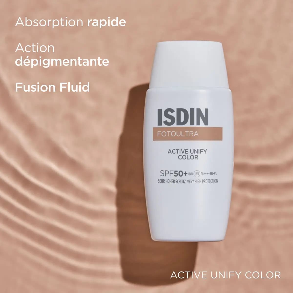فلوئید ضد آفتاب رنگی ایزدین مدل active unify با spf50 — تصویر ۳