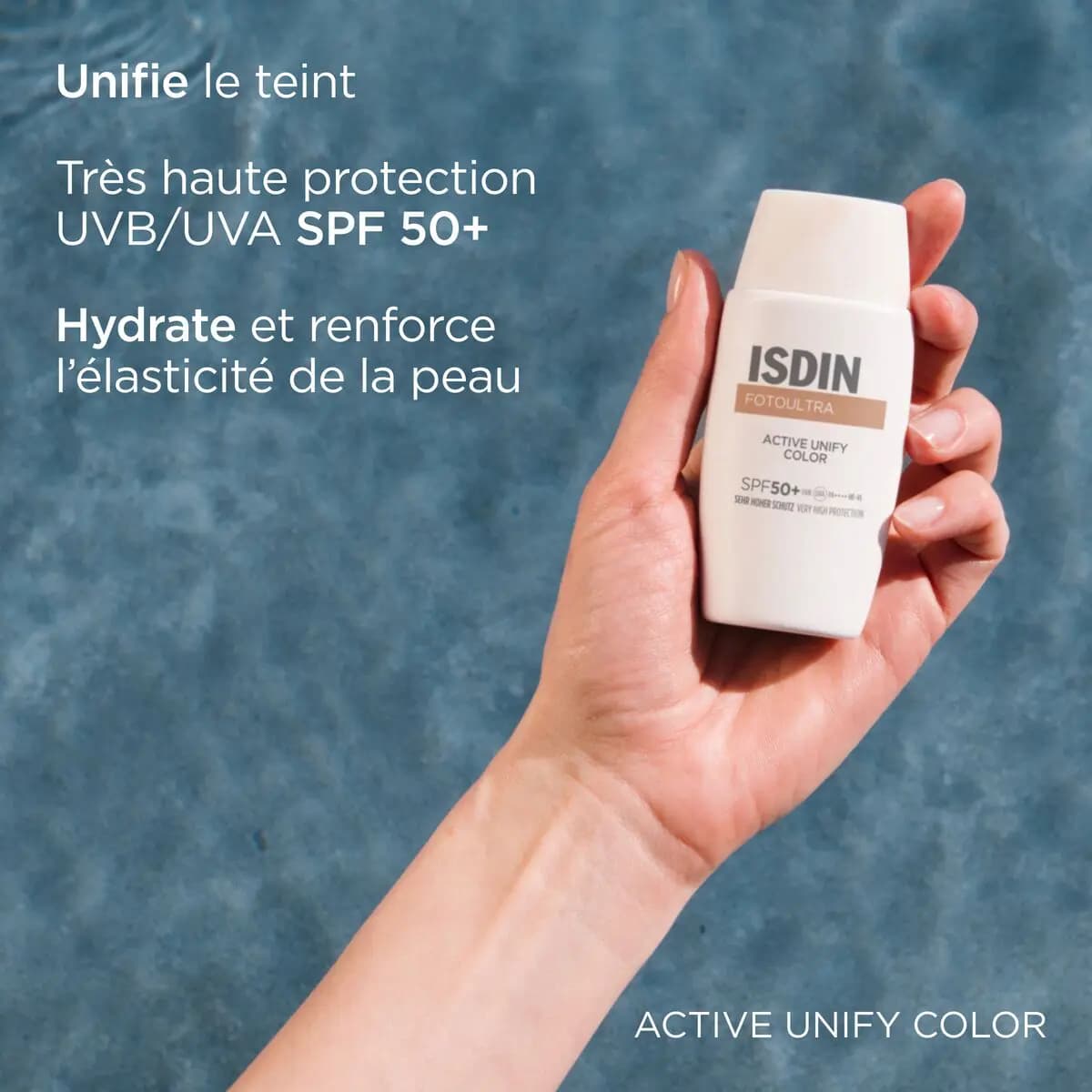 فلوئید ضد آفتاب رنگی ایزدین مدل active unify با spf50 — تصویر ۲