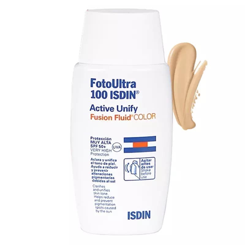 فلوئید ضد آفتاب رنگی ایزدین مدل active unify با spf50 — تصویر ۷