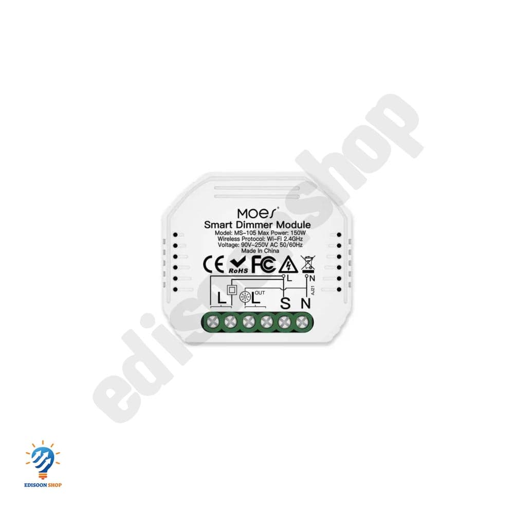 رله هوشمند دیمر دو پل 100*2 وات MOES wifi