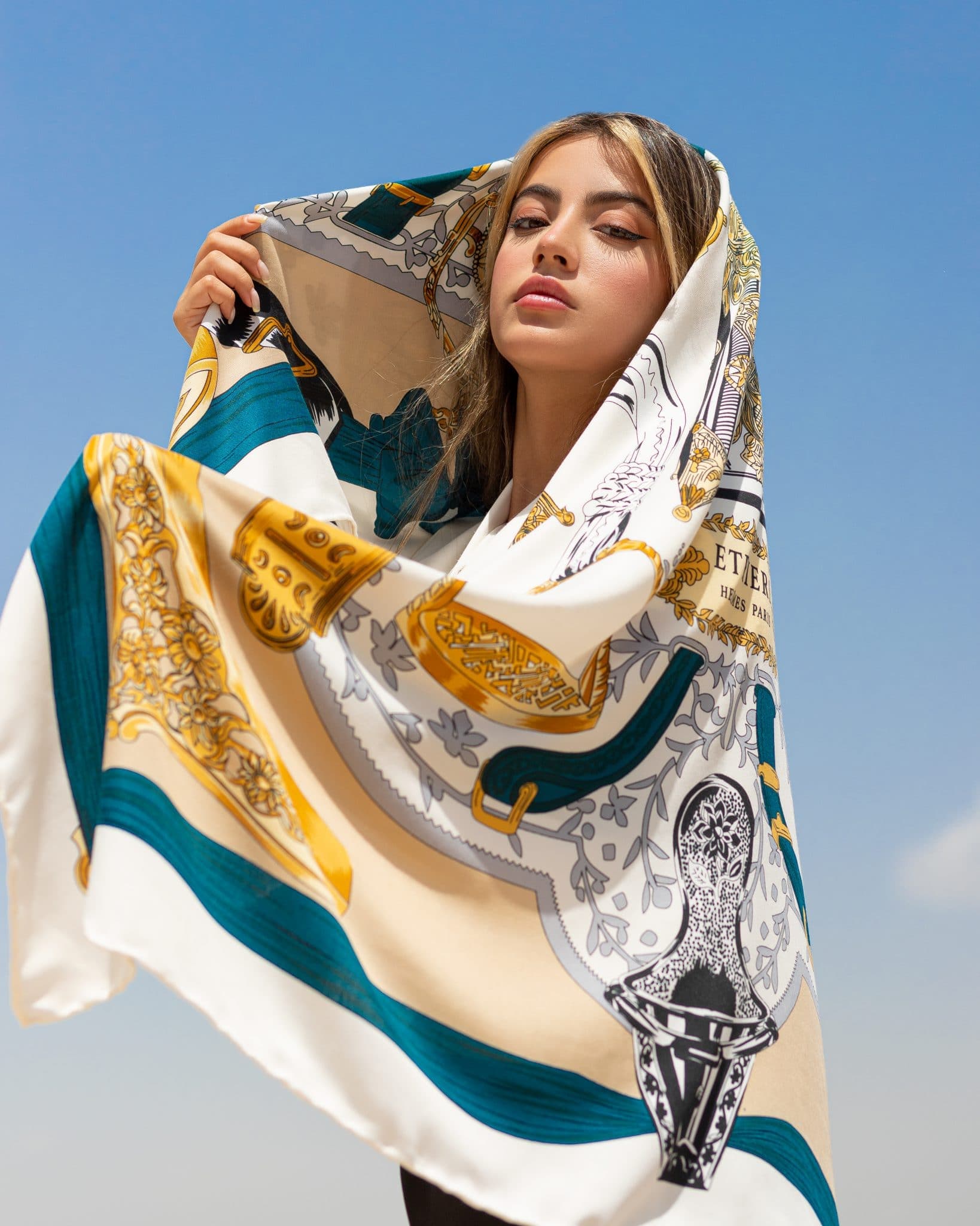 روسری نخی کجراه کشمیر بهاره ۷۵۶ — تصویر ۲