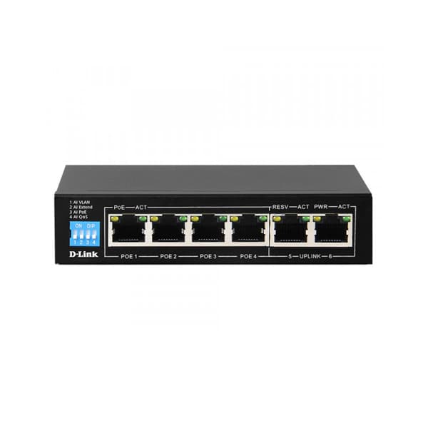 سوئیچ 6 پورت دی لینک مدل DGS-F1006P-E