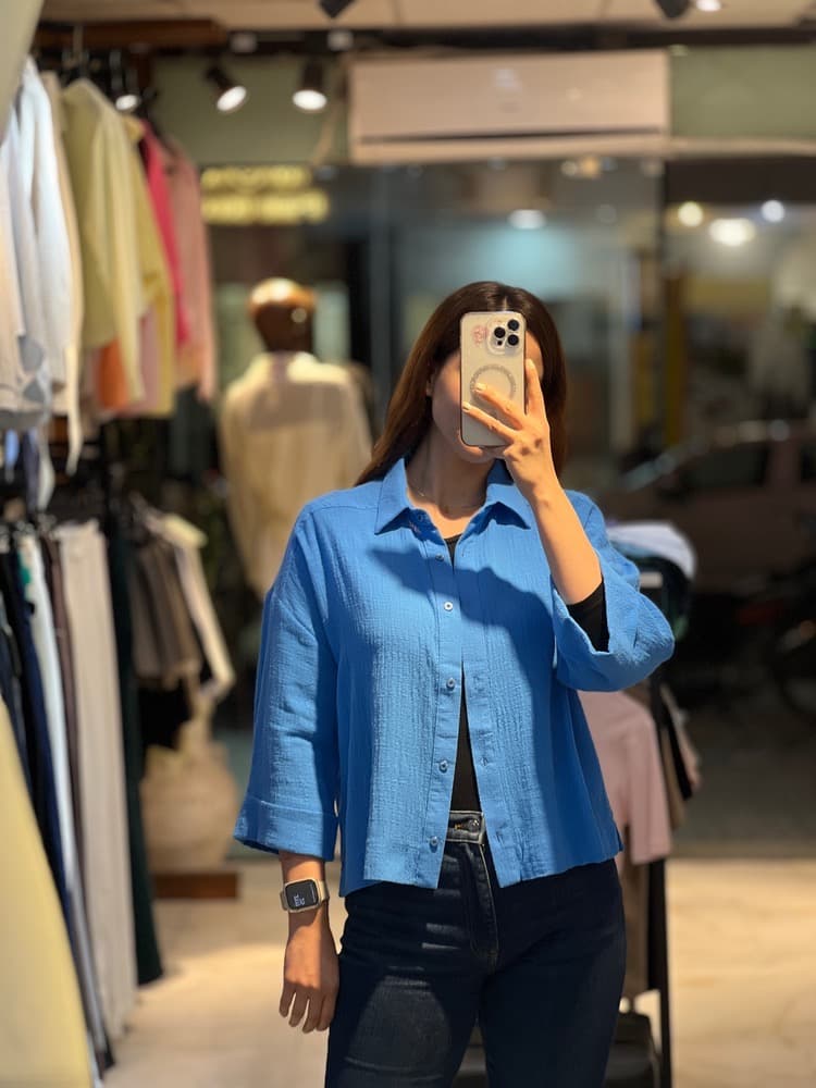 شومیز لینن باکسی — تصویر ۵