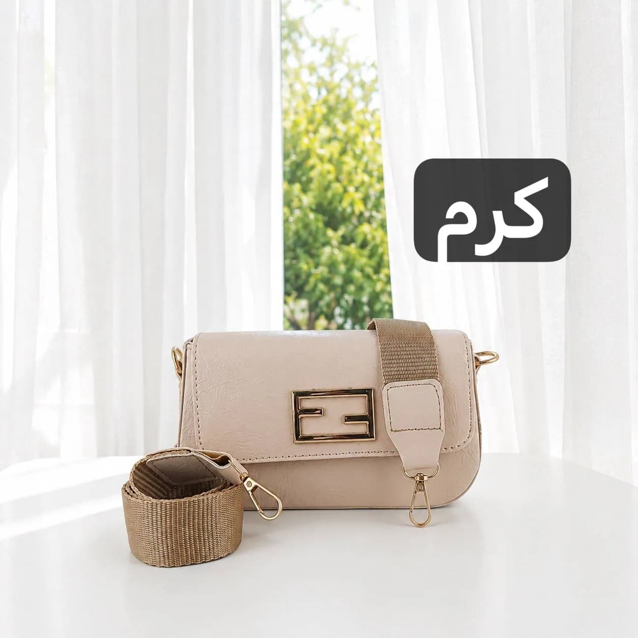 کیف پاسپورتی چرم مصنوعی زنانه روزمره بند بلند ابعاد 21 در 13 سانتی متر — تصویر ۶