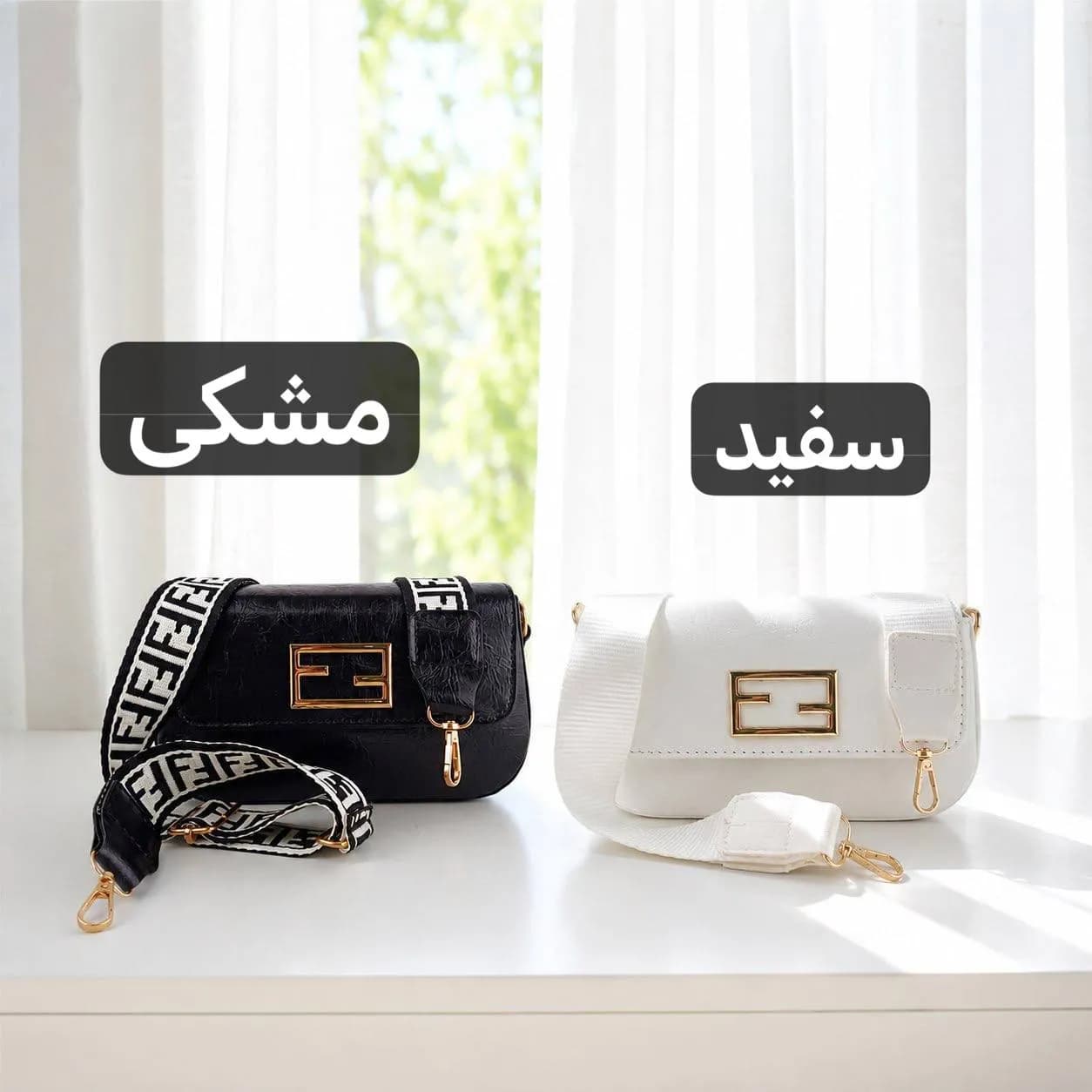 کیف پاسپورتی چرم مصنوعی زنانه روزمره بند بلند ابعاد 21 در 13 سانتی متر — تصویر ۵
