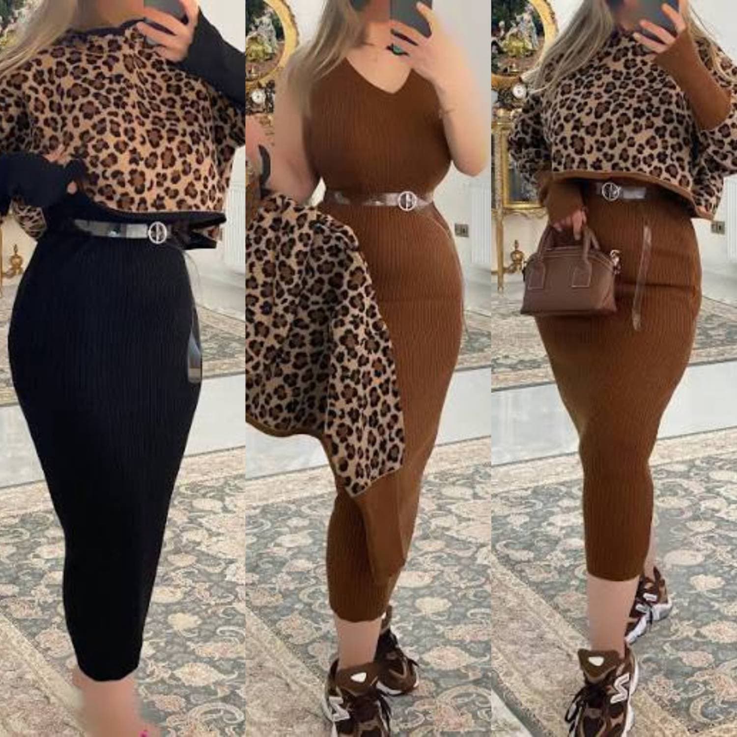 ست زنانه دو تیکه سارافون و رویه در رنگبندی EM23788