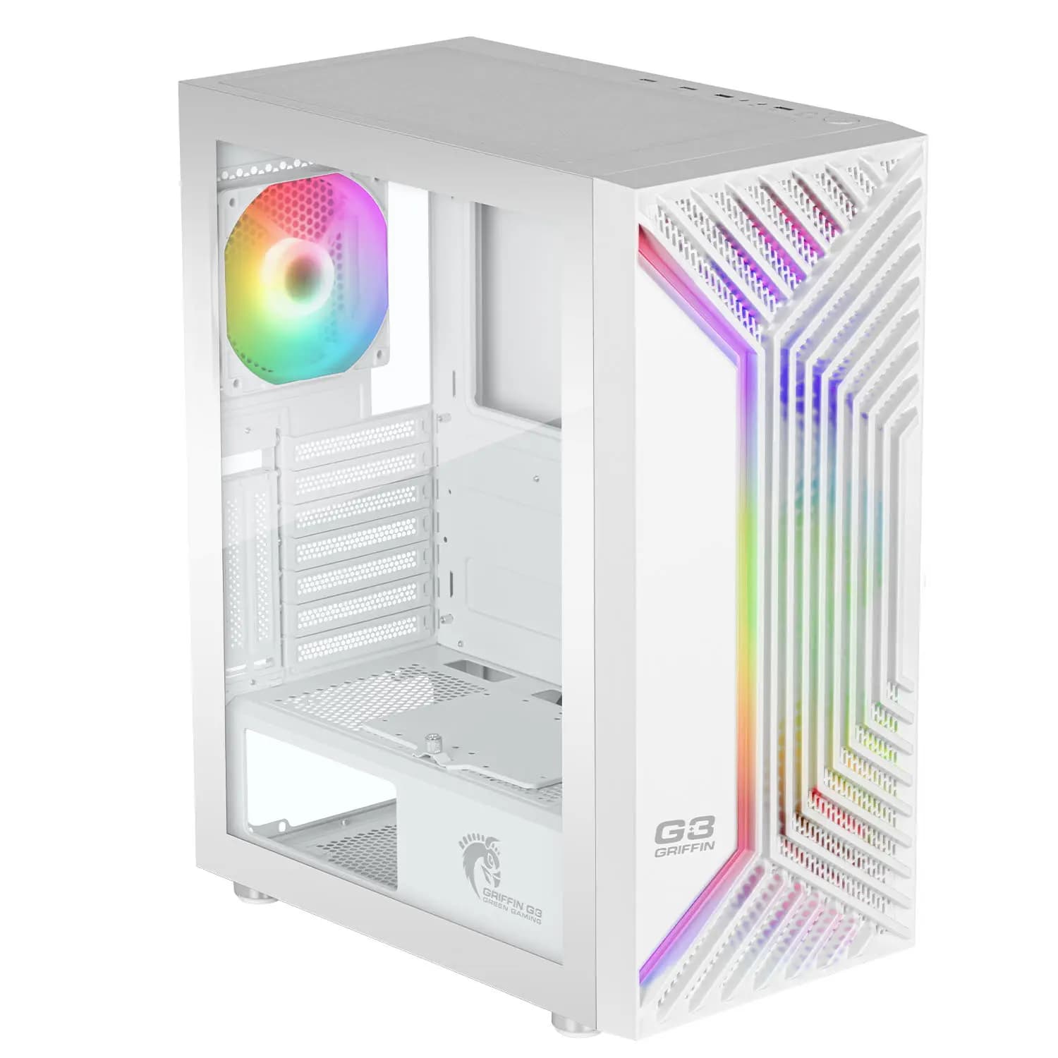 کیس گیمینگ گرین مدل GRIFFIN G3 Plus White Edition