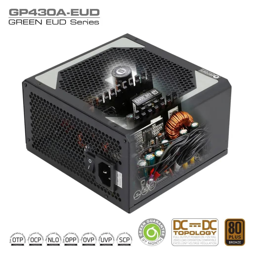 پاور کامپیوتر گرین 430 وات مدل GP430A-EUD — تصویر ۲