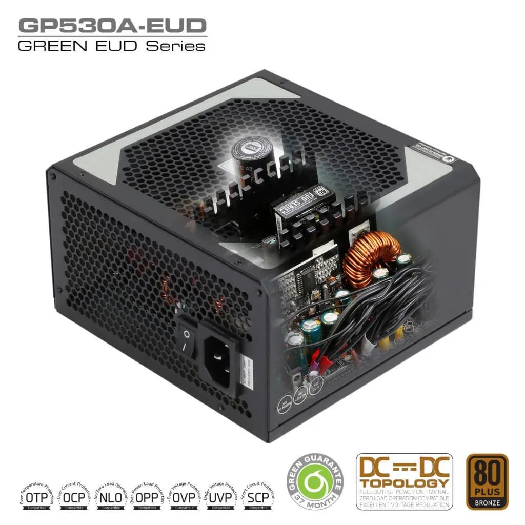 پاور کامپیوتر گرین 530 وات مدل GP530A-EUD — تصویر ۲