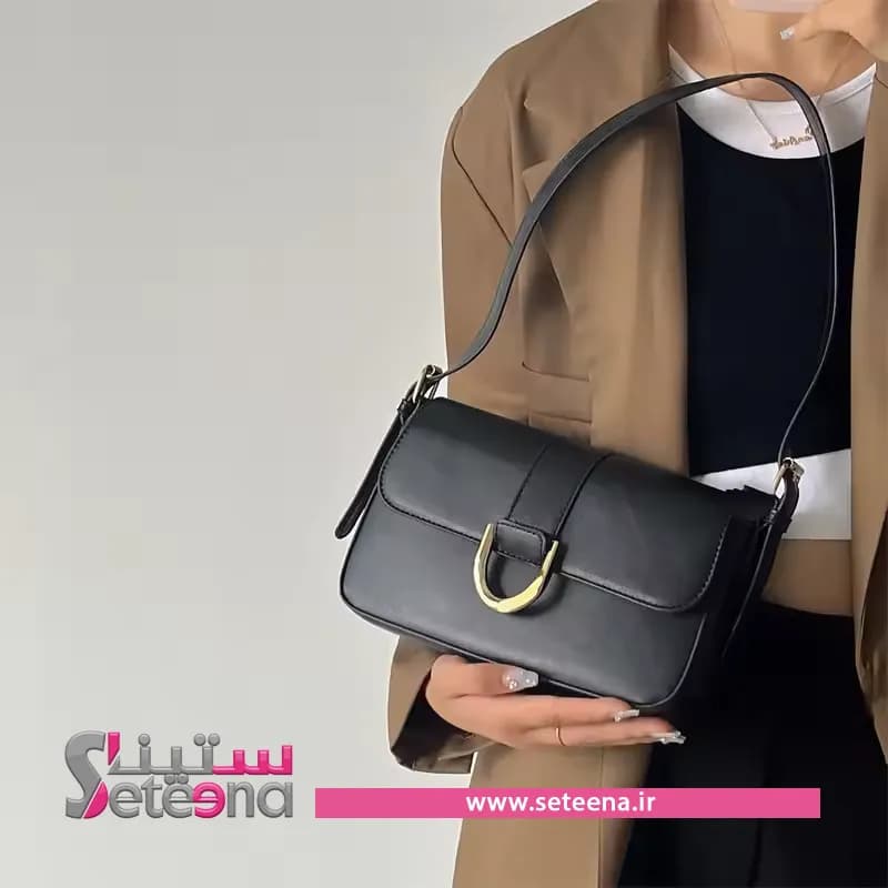 کیف دوشی مشکی زنانه کد B10004