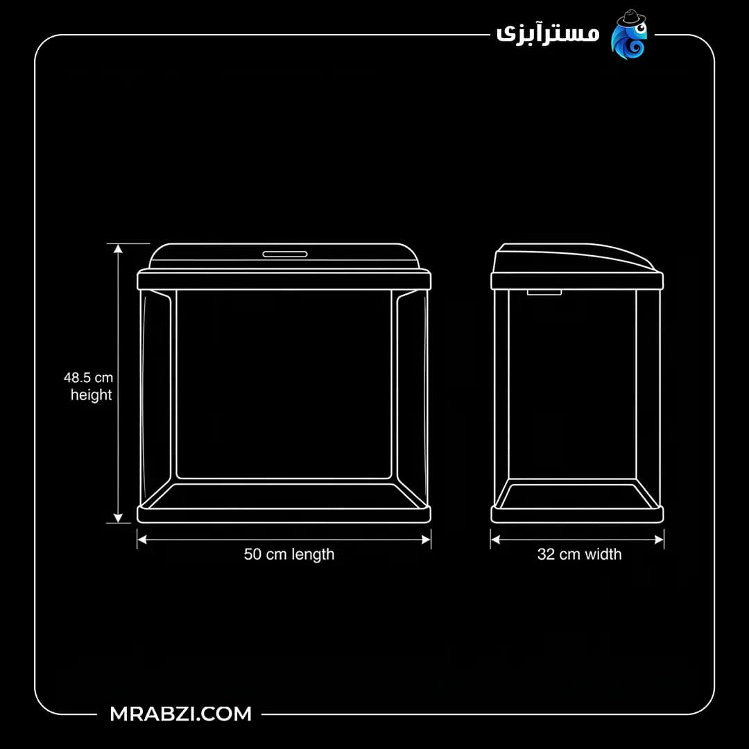 آکواریوم دلسا k500 بدون پایه — تصویر ۳