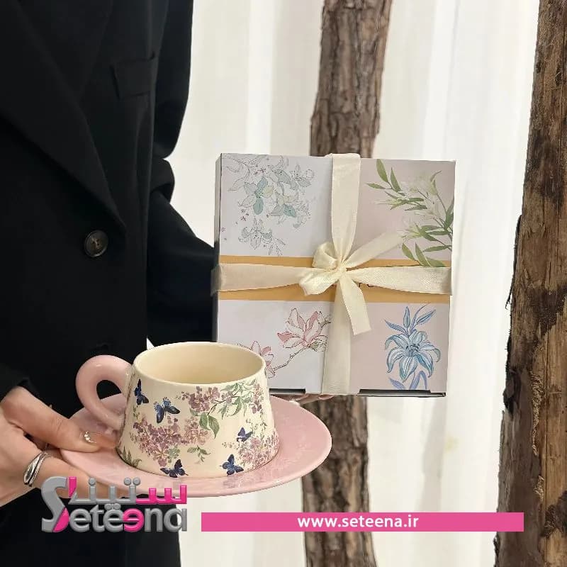 ماگ سوپر گل و پروانه کد M10033 — تصویر ۳