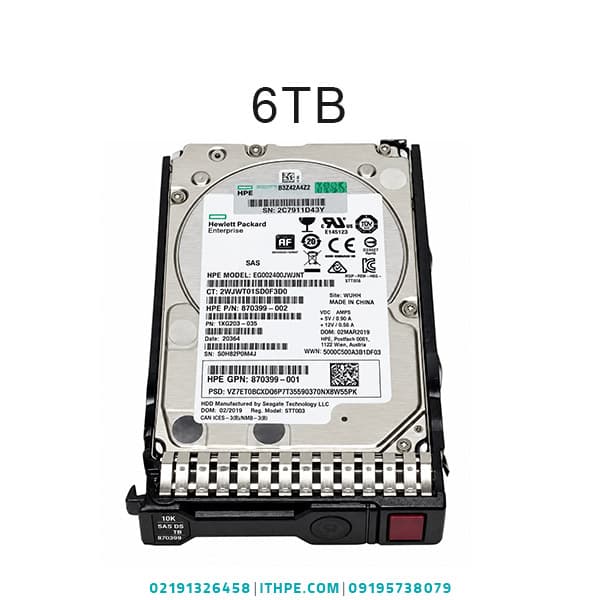 هارد سرور اچ پی HPE 6TB SAS 7.2K 12G