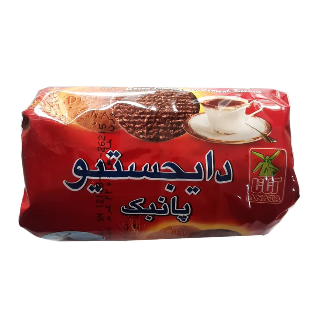 بیسکویت دایجستیو با روکش کاکائویی پانبک آناتا – ۲۲۰ گرم