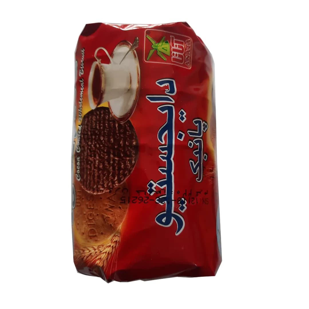 بیسکویت دایجستیو با روکش کاکائویی پانبک آناتا – ۲۲۰ گرم — تصویر ۳