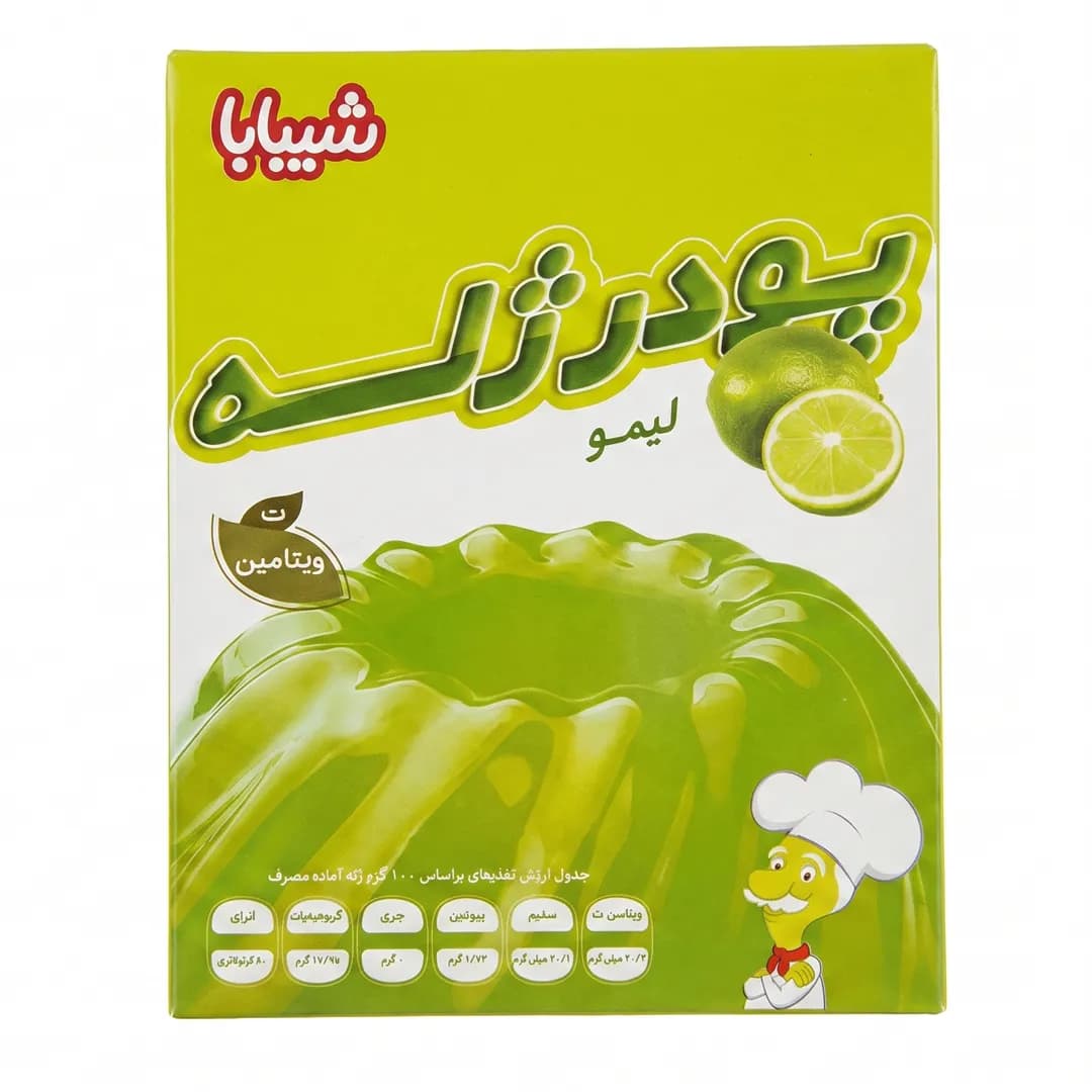 پودر ژله با طعم لیمو شیبابا ۱۰۰ گرم